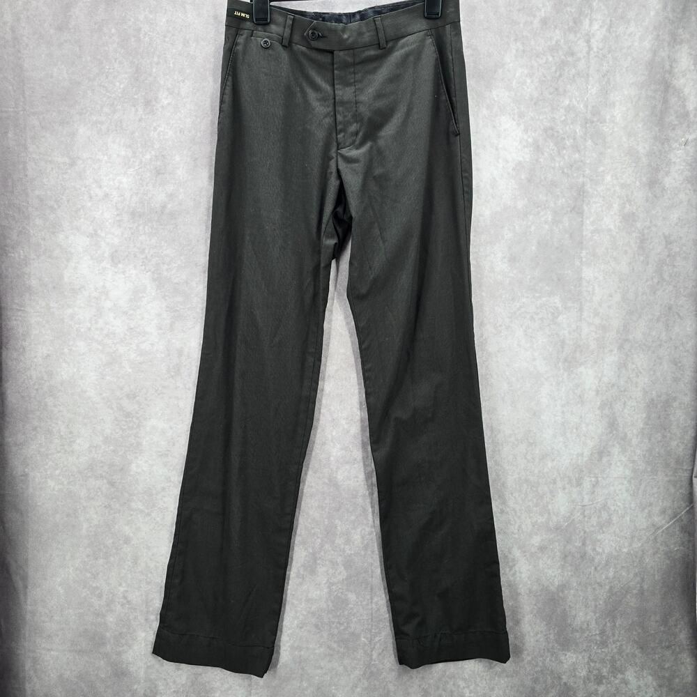 Lombard Black Stipe Tailored Executive Suit Dress Pants Trouser‎ Bottoms Mens 32